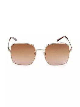 Квадратные солнцезащитные очки 57MM Bally, бежевый