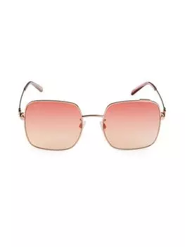 Квадратные солнцезащитные очки 57MM Bally, цвет Gold Orange