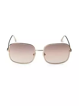 Квадратные солнцезащитные очки 58MM Tom Ford, цвет Rose Gold