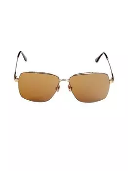 Квадратные солнцезащитные очки 58MM Tom Ford, желтый