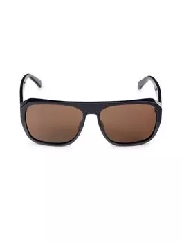 Квадратные солнцезащитные очки 59MM Bally, цвет Blue Shiny