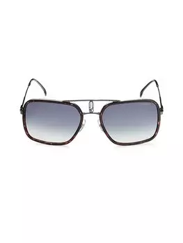 Квадратные солнцезащитные очки 59MM Carrera, цвет Black Grey