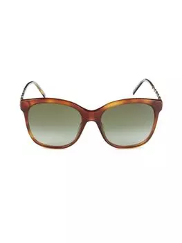 Квадратные солнцезащитные очки 59MM Gucci, цвет Havana Gold