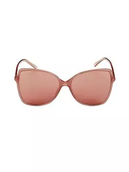 Квадратные солнцезащитные очки 59MM Jimmy Choo, бежевый