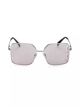 Квадратные солнцезащитные очки 60 мм Miu Miu, цвет Silver Violet