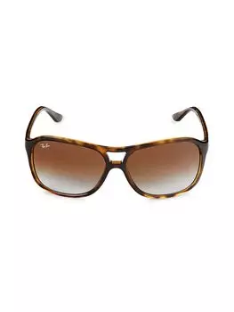 Квадратные солнцезащитные очки 60 мм Ray-Ban, цвет Light Havana