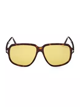 Квадратные солнцезащитные очки Anton 59MM Tom Ford, коричневый