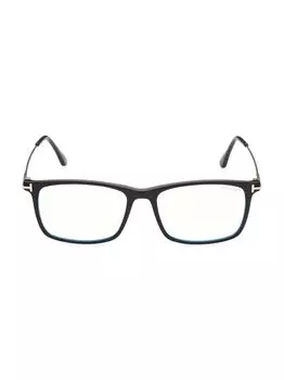 Квадратные солнцезащитные очки Blue Filter 56MM Tom Ford, черный