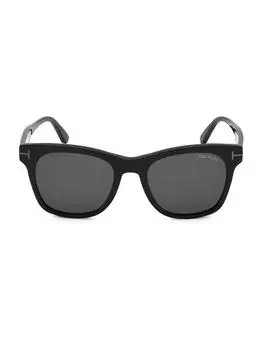 Квадратные солнцезащитные очки Brooklyn 54MM Tom Ford, черный