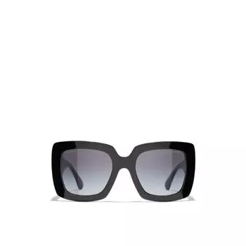 Квадратные солнцезащитные очки Chanel, черный