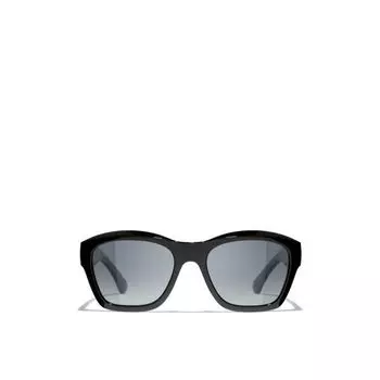 Квадратные солнцезащитные очки Chanel, черный