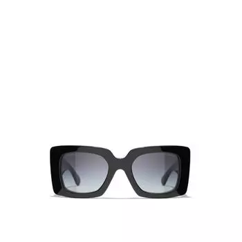 Квадратные солнцезащитные очки Chanel, черный