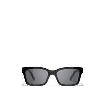 Квадратные солнцезащитные очки Chanel, черный