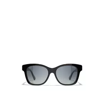 Квадратные солнцезащитные очки Chanel, черный