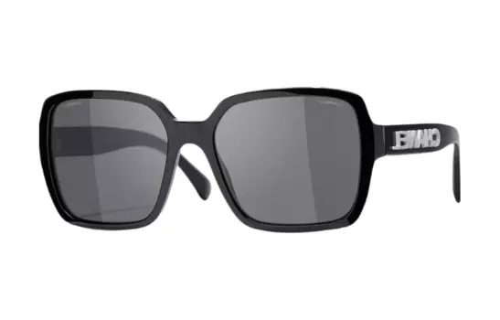 Квадратные солнцезащитные очки CHANEL, черный