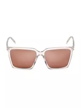 Квадратные солнцезащитные очки Corner Angle 56MM Saint Laurent