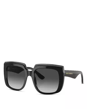 Квадратные солнцезащитные очки Dolce & Gabbana, 54 мм, черный