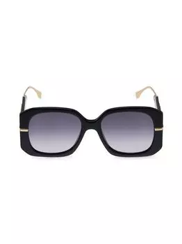 Квадратные солнцезащитные очки Fendigraphy 55 мм Fendi, черный