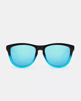 Квадратные солнцезащитные очки градиентного черного цвета с зеркальными линзами Hawkers, черный