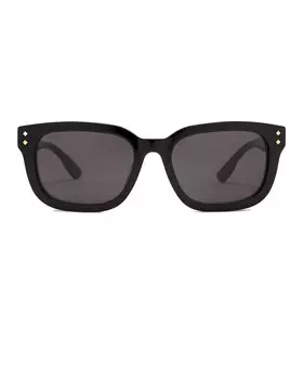 Квадратные солнцезащитные очки Gucci, черный/серый