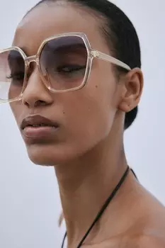 Квадратные солнцезащитные очки H&M, бежевый