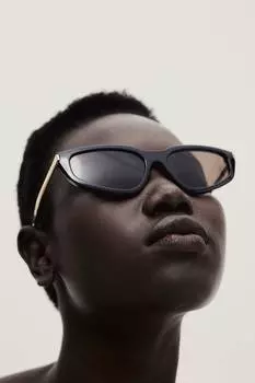 Квадратные солнцезащитные очки H&M, черный