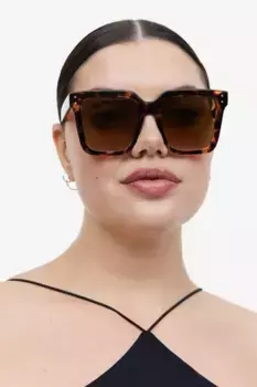 Квадратные солнцезащитные очки H&M, коричневый