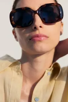 Квадратные солнцезащитные очки H&M, коричневый