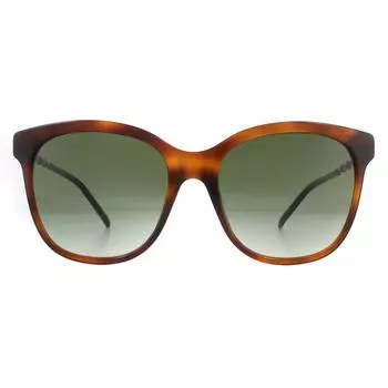 Квадратные солнцезащитные очки Havana с зеленым градиентом Gucci, коричневый