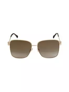 Квадратные солнцезащитные очки Hester 59MM Jimmy Choo, коричневый