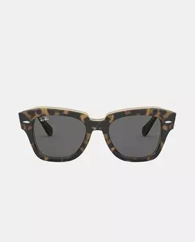 Квадратные солнцезащитные очки из ацетата 0RB2186 цвета «гавана» Ray-Ban, коричневый