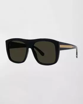 Квадратные солнцезащитные очки из ацетата Stella McCartney, цвет Black