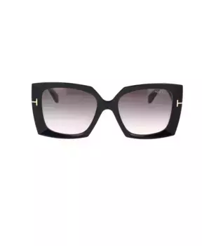 Квадратные солнцезащитные очки jacqueta 01b Tom Ford, черный