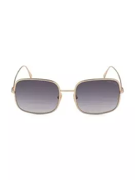 Квадратные солнцезащитные очки Keira 58MM Tom Ford, цвет Blue Black