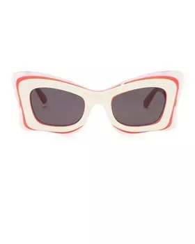 Квадратные солнцезащитные очки Loewe, цвет Beige & Smoke