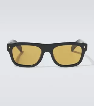 Квадратные солнцезащитные очки Logo Prada, Black Brown