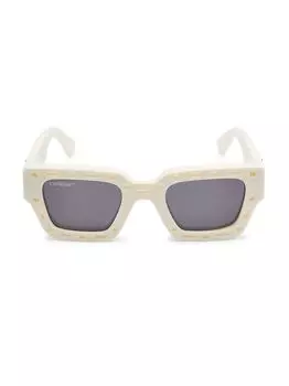 Квадратные солнцезащитные очки Mercer 147 мм Off-White, белый