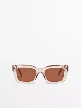 Квадратные солнцезащитные очки миди Massimo Dutti