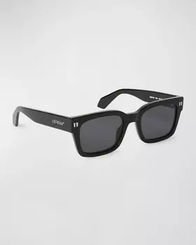 Квадратные солнцезащитные очки Midland из ацетата Off-White, цвет Black Dark Grey