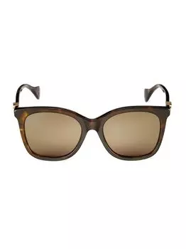 Квадратные солнцезащитные очки Mini Running из ацетата 55 мм Gucci