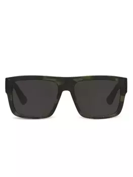 Квадратные солнцезащитные очки Moschino Eyewear, зеленый