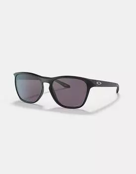 Квадратные солнцезащитные очки Oakley Manorburn матового черного цвета с серыми линзами