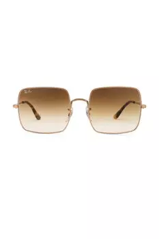 Квадратные солнцезащитные очки Ray-Ban, rose gold