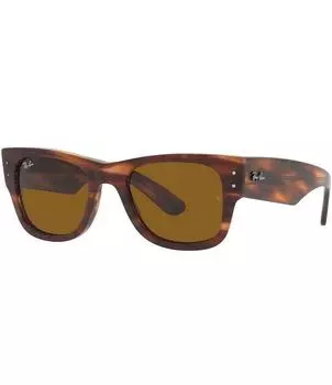 Квадратные солнцезащитные очки Ray-Ban унисекс Rb0840s 51 мм, коричневый