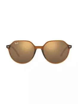 Квадратные солнцезащитные очки RB2195 Thalia 55 мм Ray-Ban, коричневый