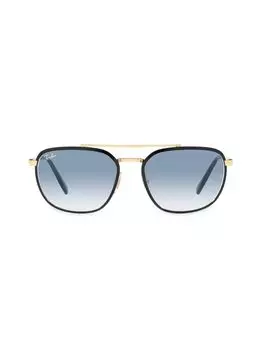 Квадратные солнцезащитные очки RB3708 56 мм Ray-Ban, черный