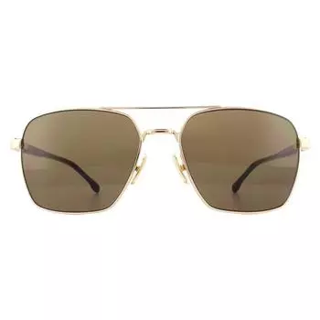 Квадратные солнцезащитные очки розово-коричневого цвета с градиентом Hugo Boss, золото