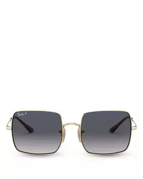 Квадратные солнцезащитные очки с градиентной поляризацией, 54 мм Ray-Ban, цвет Gold