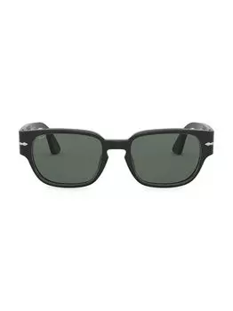 Квадратные солнцезащитные очки Strippe 52MM Persol, черный