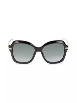 Квадратные солнцезащитные очки Tessy 56MM Jimmy Choo, черный